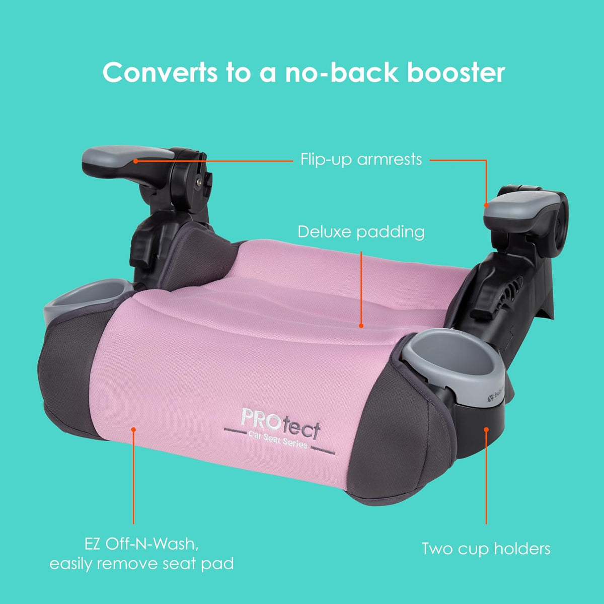 Protect 2-in-1 Folding Belt-Positioning Booster Seat, Grey Tech
