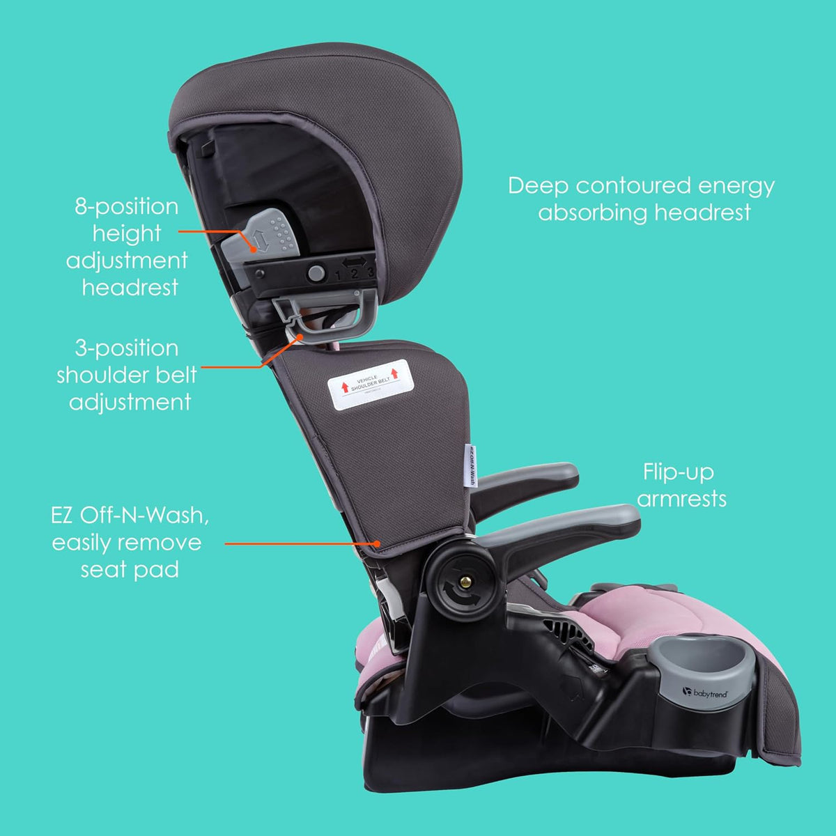 Protect 2-in-1 Folding Belt-Positioning Booster Seat, Grey Tech