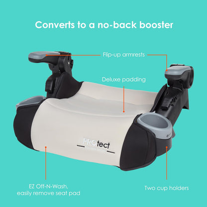Protect 2-in-1 Folding Belt-Positioning Booster Seat, Grey Tech