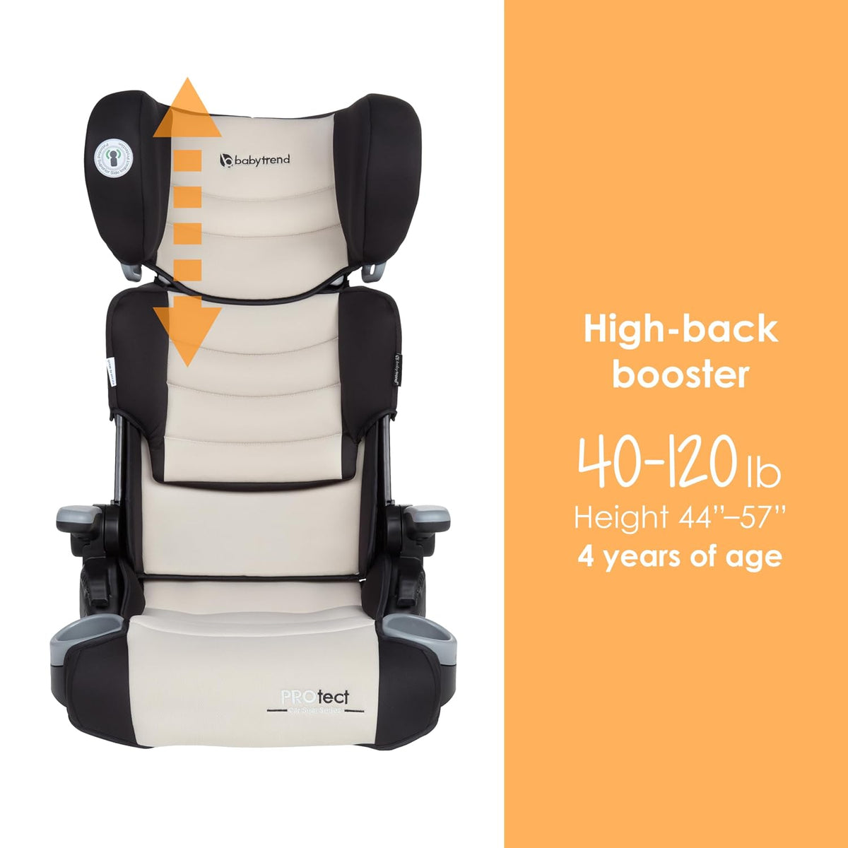 Protect 2-in-1 Folding Belt-Positioning Booster Seat, Grey Tech