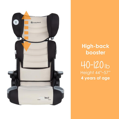 Protect 2-in-1 Folding Belt-Positioning Booster Seat, Grey Tech
