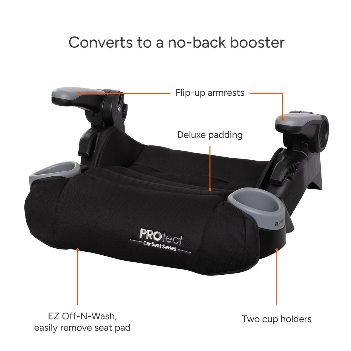 Protect 2-in-1 Folding Belt-Positioning Booster Seat, Grey Tech