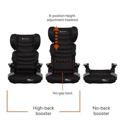 Protect 2-in-1 Folding Belt-Positioning Booster Seat, Grey Tech