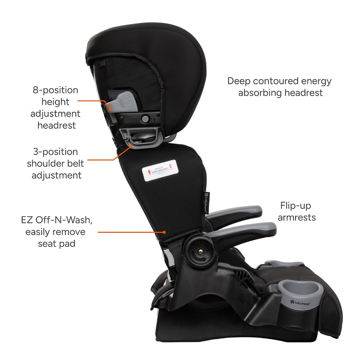 Protect 2-in-1 Folding Belt-Positioning Booster Seat, Grey Tech