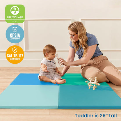 SoftZone Play Patch Activity Mat and Toy Bins, Beginner Playset, Assorted, 6-Piece