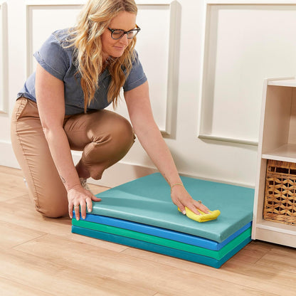 SoftZone Play Patch Activity Mat and Toy Bins, Beginner Playset, Assorted, 6-Piece