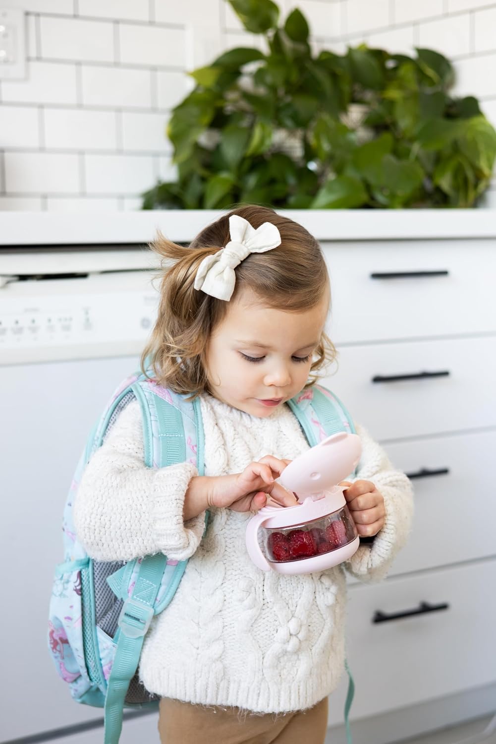 Tweat Snack Container for Kids & Toddlers, Blush Pink