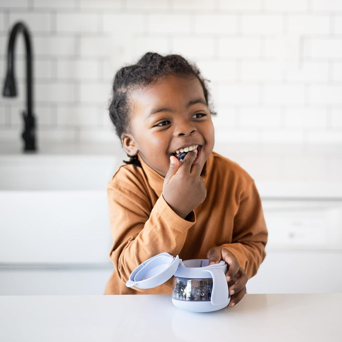 Tweat Snack Container for Kids & Toddlers, Blush Pink