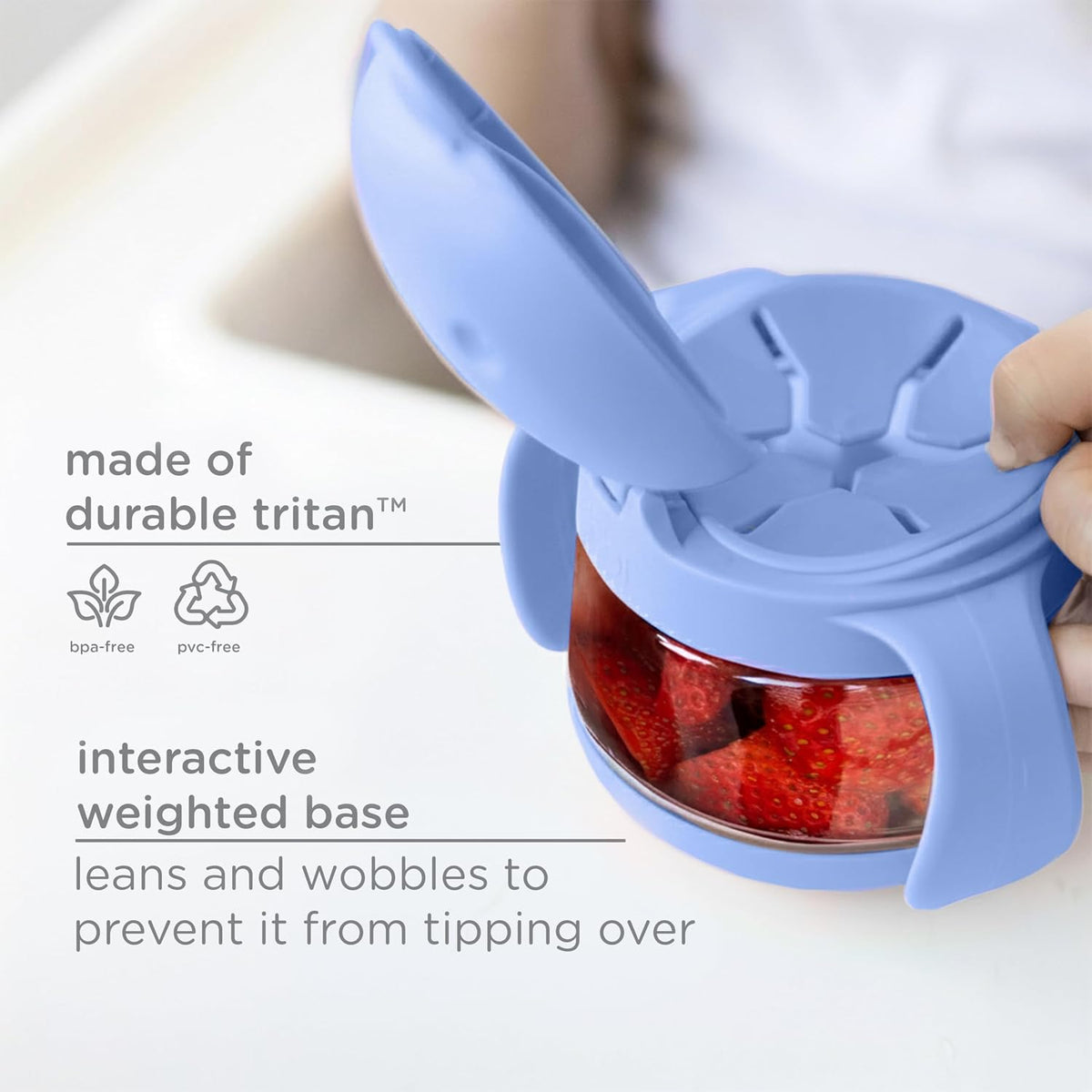 Tweat Snack Container for Kids & Toddlers, Blush Pink
