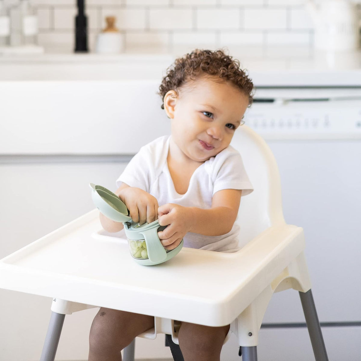 Tweat Snack Container for Kids & Toddlers, Blush Pink