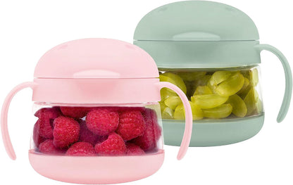 Tweat Snack Container for Kids & Toddlers, Blush Pink