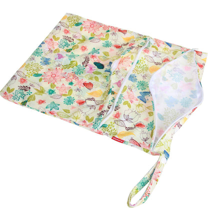 3Pcs Cloth Diapers Wet Dry Bag, Travel Organizer Bags, Jungle