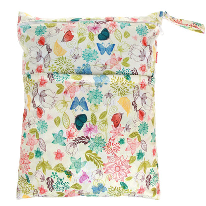 3Pcs Cloth Diapers Wet Dry Bag, Travel Organizer Bags, Jungle
