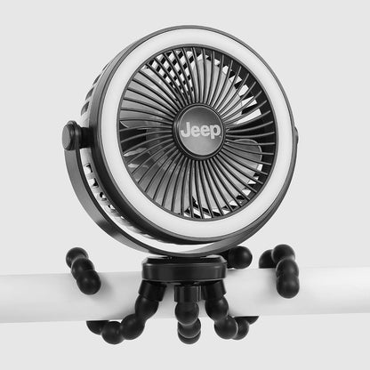 Jeep Portable LED Stroller Fan with Light & Flexible Legs