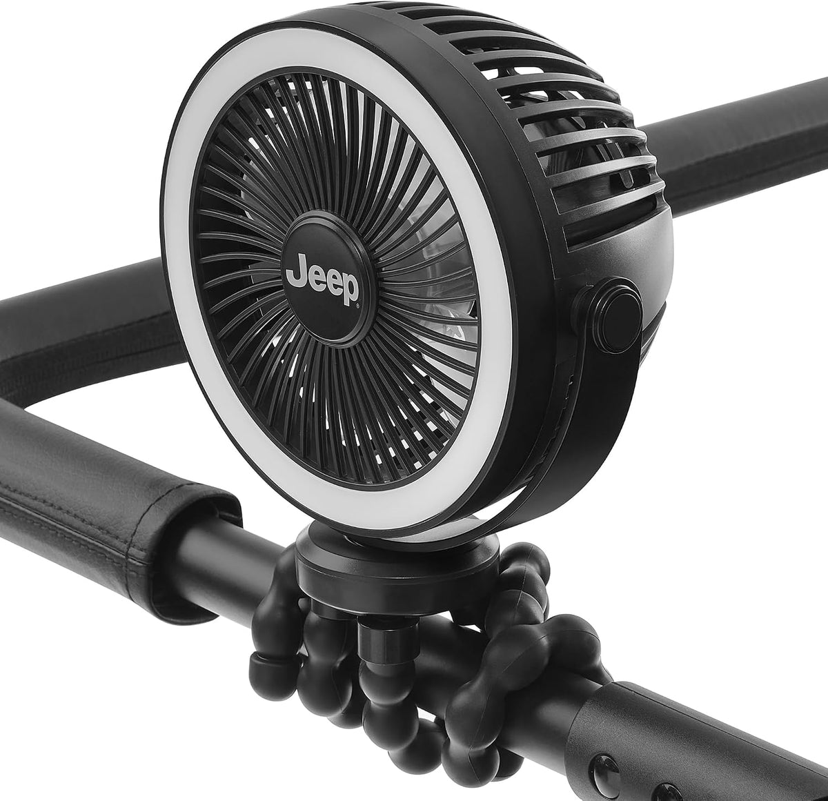 Jeep Portable LED Stroller Fan with Light & Flexible Legs