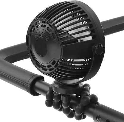 Jeep Portable LED Stroller Fan with Light & Flexible Legs