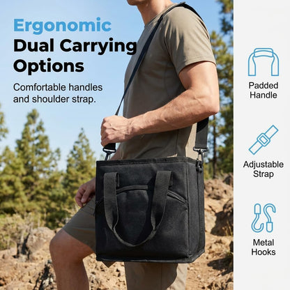 Family Size 4 Compartment Drink Bag, 2026 Tumbler Drink Bag Carrier with Adjustable Strap, Insulated Water Bottle Holder for Hiking, Walking, Sports, Travel