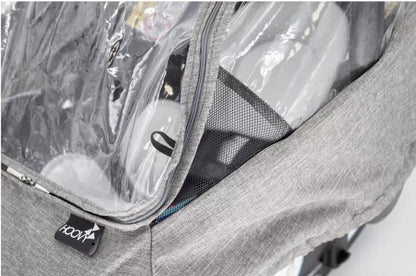 Universal Car Seat Rain Cover with Bug Net, Clear Window, Breathable Vents, Waterproof Zipper, for Infant Car Seats