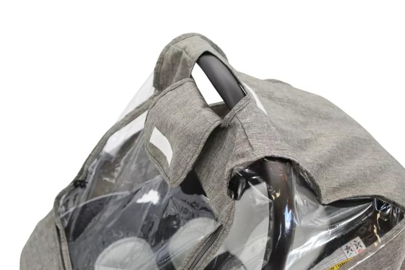 Universal Car Seat Rain Cover with Bug Net, Clear Window, Breathable Vents, Waterproof Zipper, for Infant Car Seats
