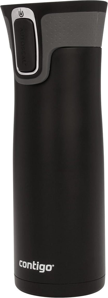 West Loop 2.0 Leak-Proof Spill-Proof Insulated Stainless Steel Travel Mug, 16oz., 2 Pack, Agave Metallic & Sake Metallic