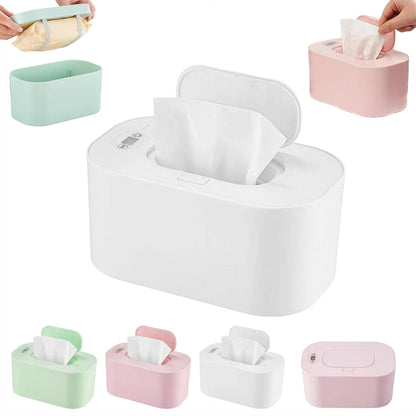 Baby Wipe Warmer,New Portable Large Capacity Wipes Warmer Dispenser with LED Display,Adjustable Baby Wet Wipes Holder,Evenly Overall Heating for Home Car Travel Use