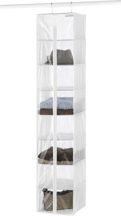 5 Section Closet Organizer - Hanging Shelves with Sturdy Metal Frame
