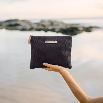Organizer Trio, Zip-Close Pouches, 3 Sizes, For Diaper Bag, Stroller, Travel Bag, Carry Alone, Carbon Cable Stitch