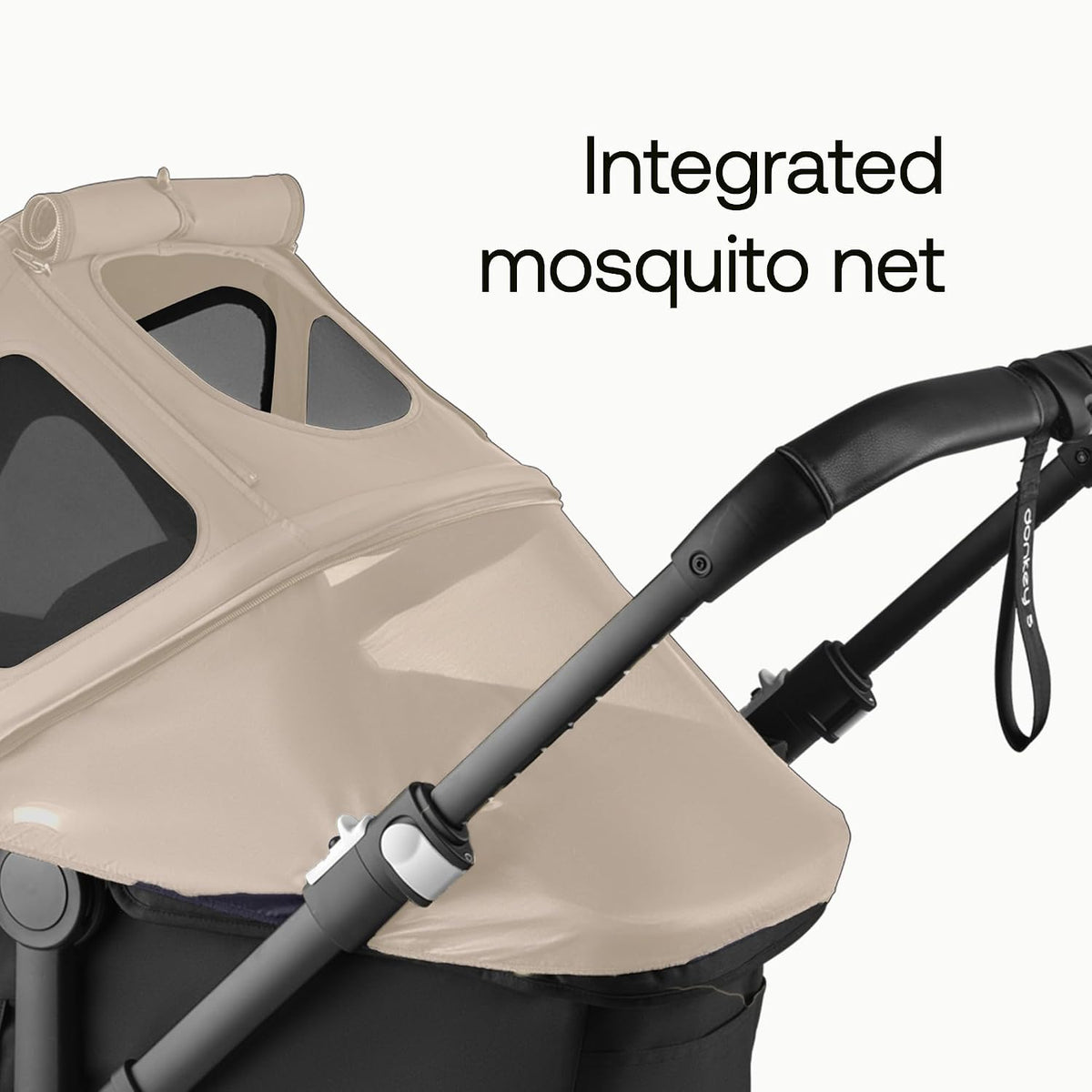 Breezy Sun Canopy with Mosquito Net for Donkey Strollers - Desert Taupe