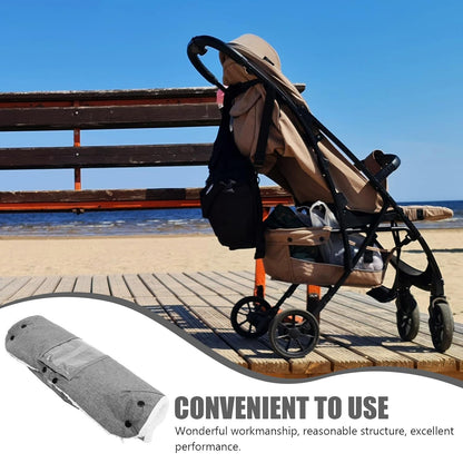 Windproof Winter Stroller Hand Muff with Detachable Design, Insulated Cotton Pushchair Hand Muff for Outdoor Use, Warm and Thickened Stroller Gloves for Men and Women