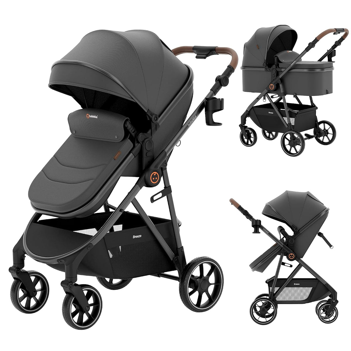 Baby Stroller for Newborn and Toddler,One-Hand Fold