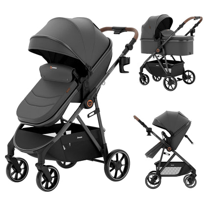 Baby Stroller for Newborn and Toddler,One-Hand Fold