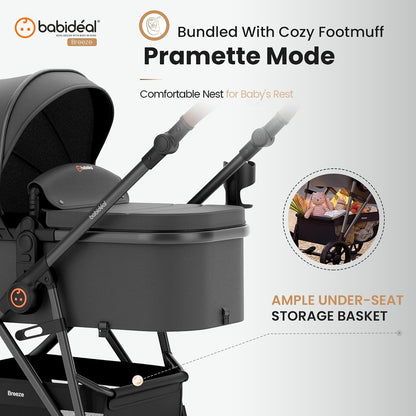 Baby Stroller for Newborn and Toddler,One-Hand Fold