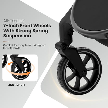 Baby Stroller for Newborn and Toddler,One-Hand Fold