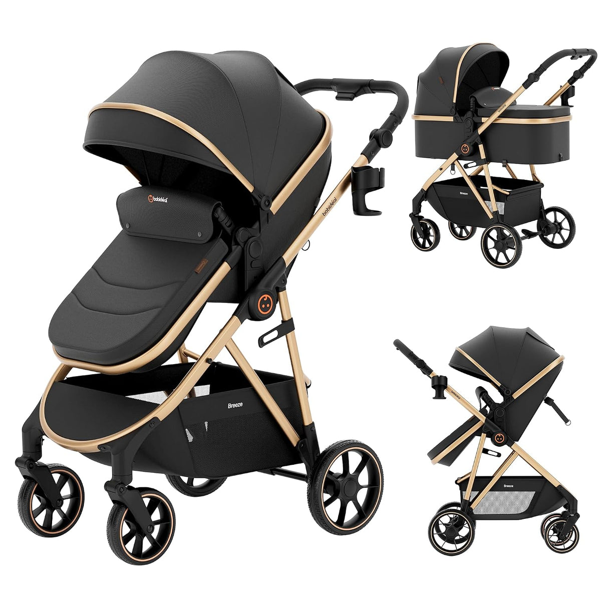 Baby Stroller for Newborn and Toddler,One-Hand Fold