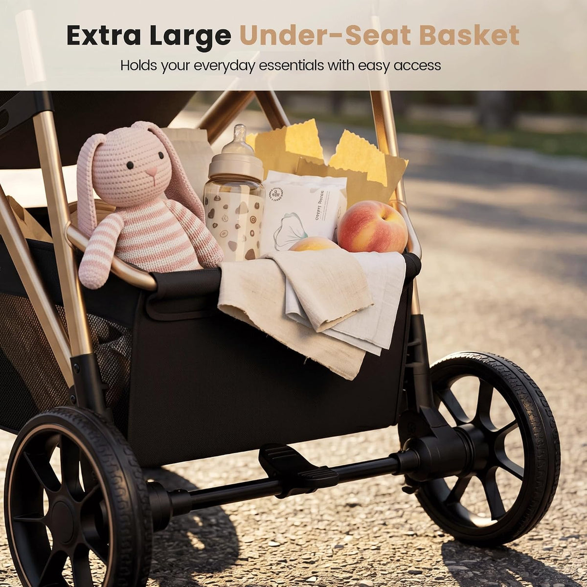Baby Stroller for Newborn and Toddler,One-Hand Fold