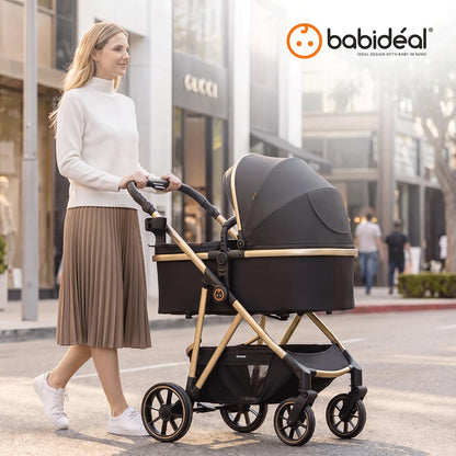 Baby Stroller for Newborn and Toddler,One-Hand Fold