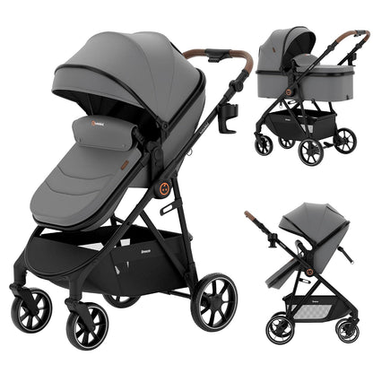 Baby Stroller for Newborn and Toddler,One-Hand Fold