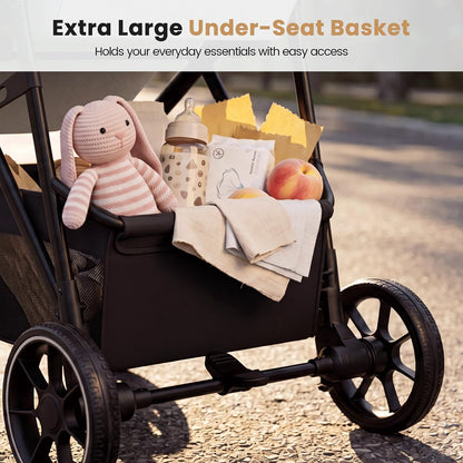Baby Stroller for Newborn and Toddler,One-Hand Fold