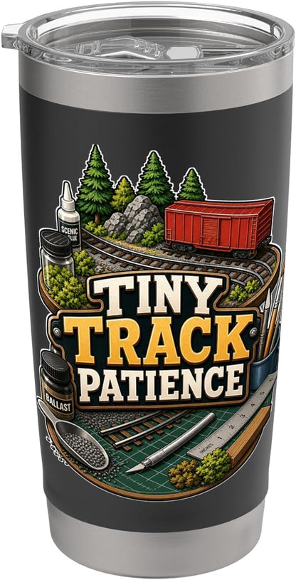 TINY TRACK PATIENCE Hobby Table Calm Stainless Steel Insulated Tumbler
