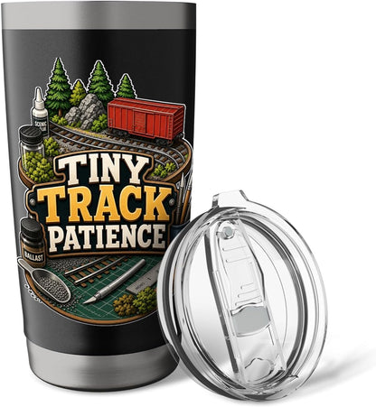 TINY TRACK PATIENCE Hobby Table Calm Stainless Steel Insulated Tumbler