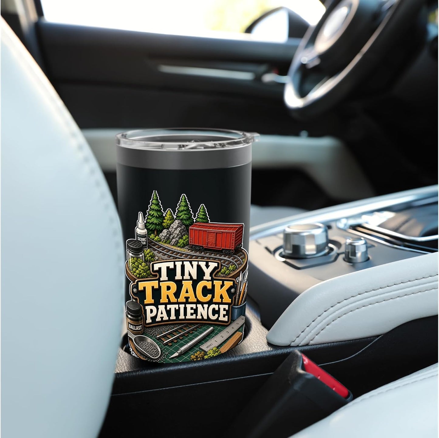 TINY TRACK PATIENCE Hobby Table Calm Stainless Steel Insulated Tumbler