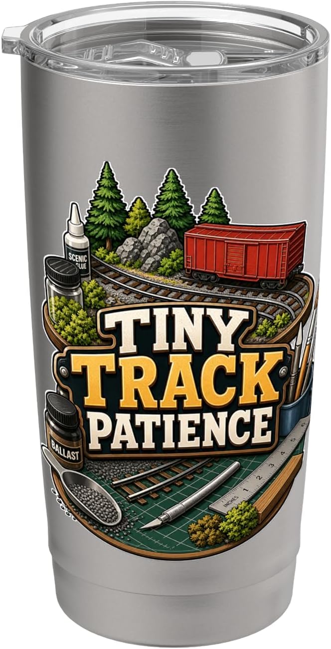 TINY TRACK PATIENCE Hobby Table Calm Stainless Steel Insulated Tumbler