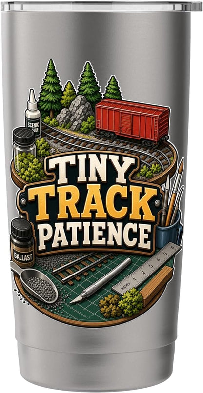 TINY TRACK PATIENCE Hobby Table Calm Stainless Steel Insulated Tumbler