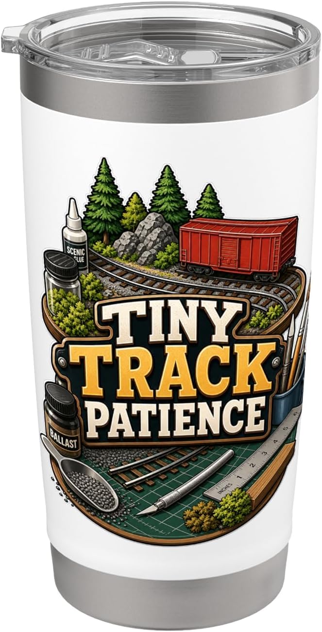 TINY TRACK PATIENCE Hobby Table Calm Stainless Steel Insulated Tumbler