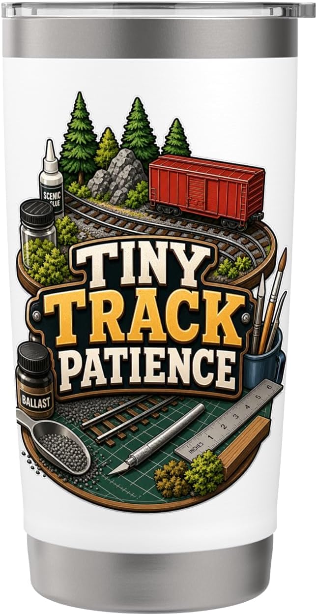 TINY TRACK PATIENCE Hobby Table Calm Stainless Steel Insulated Tumbler