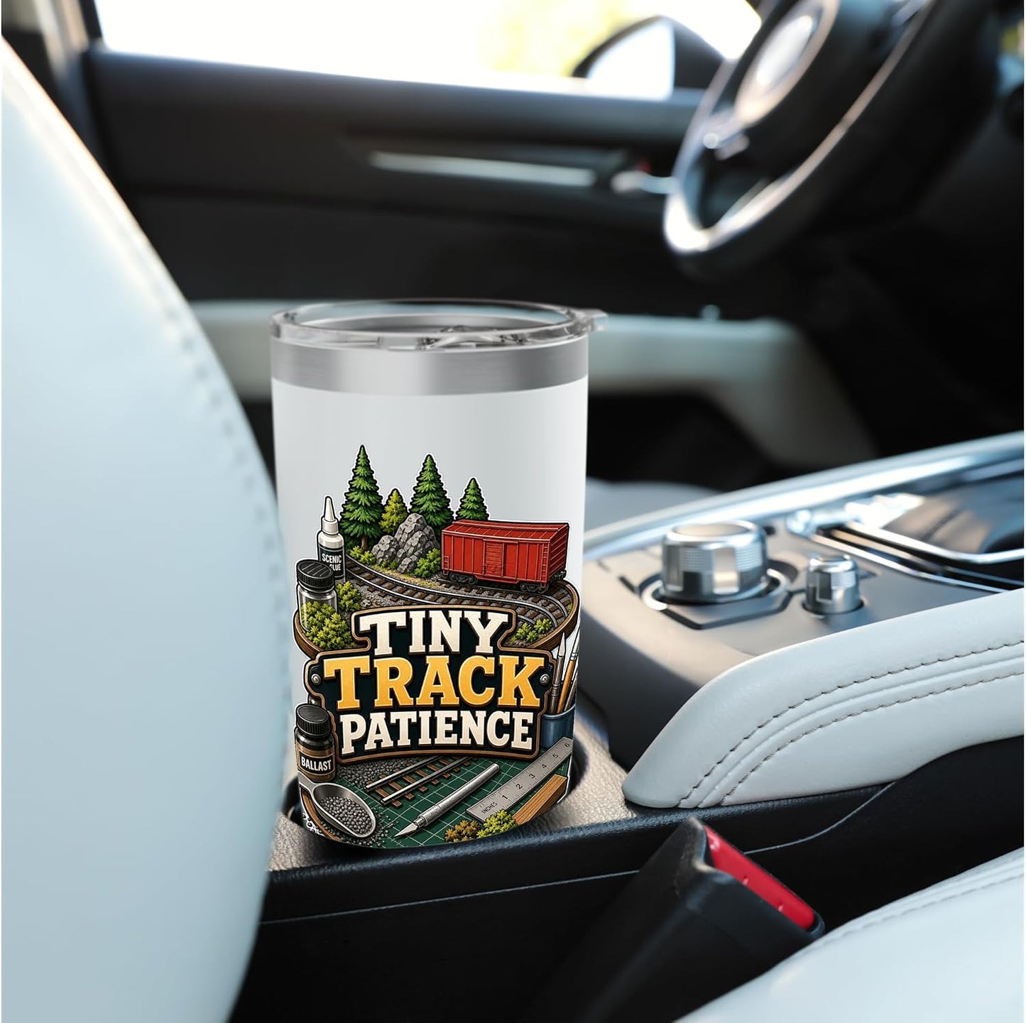 TINY TRACK PATIENCE Hobby Table Calm Stainless Steel Insulated Tumbler