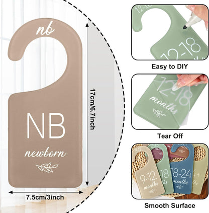 Acrylic Baby Closet Dividers Boho Hanging Acrylic Infant Clothes Hanger Separators Baby Closet Organizers Thicken Babies Wardrobe Organizers for Home Nursery Supplies, 6.7 x 3 Inch, 8 Pcs