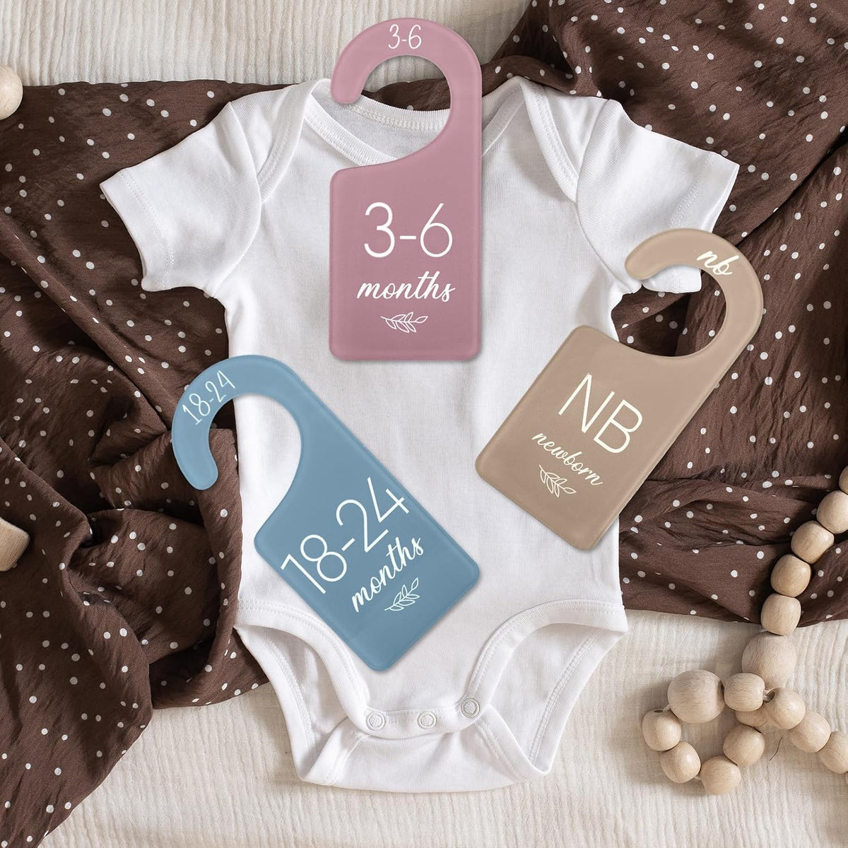 Acrylic Baby Closet Dividers Boho Hanging Acrylic Infant Clothes Hanger Separators Baby Closet Organizers Thicken Babies Wardrobe Organizers for Home Nursery Supplies, 6.7 x 3 Inch, 8 Pcs