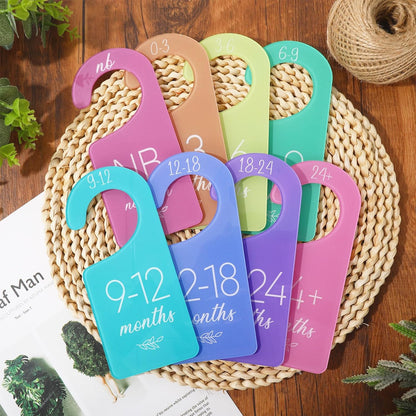 Acrylic Baby Closet Dividers Boho Hanging Acrylic Infant Clothes Hanger Separators Baby Closet Organizers Thicken Babies Wardrobe Organizers for Home Nursery Supplies, 6.7 x 3 Inch, 8 Pcs