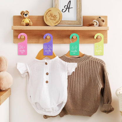 Acrylic Baby Closet Dividers Boho Hanging Acrylic Infant Clothes Hanger Separators Baby Closet Organizers Thicken Babies Wardrobe Organizers for Home Nursery Supplies, 6.7 x 3 Inch, 8 Pcs